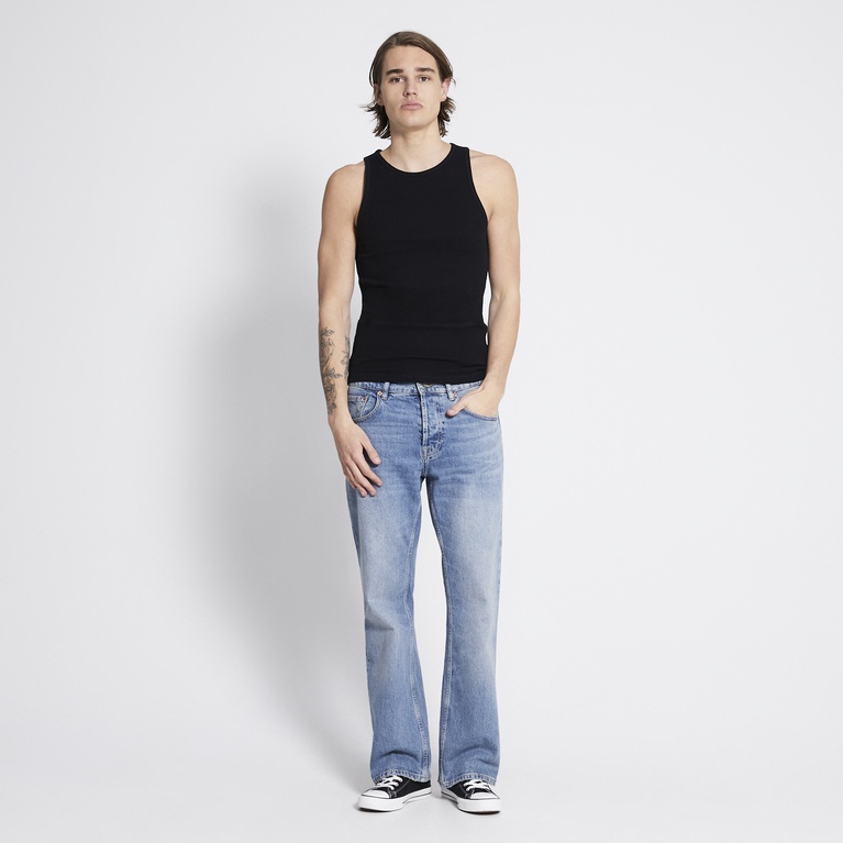 Ribbed tank top "Worm" Black
